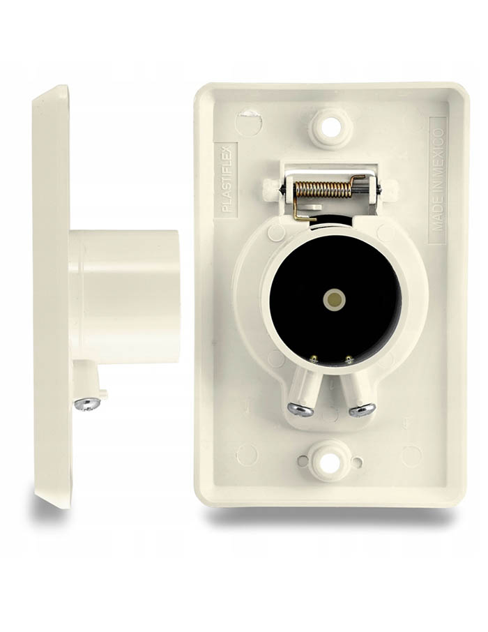 Vysavačová zásuvka WALL obdélník - béžová s nepřilnavým povrchem. Určeno pro centrální vysavače.